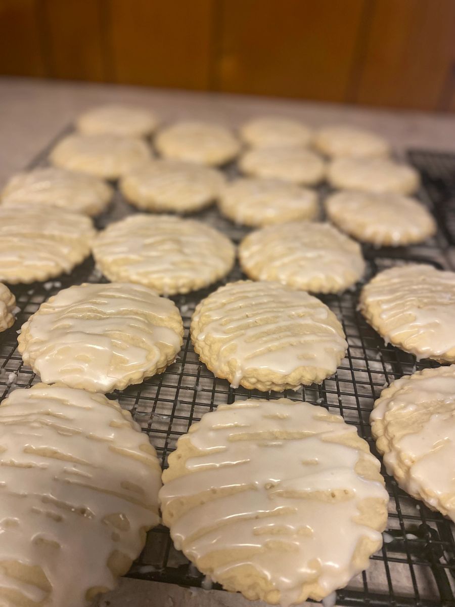 Raspberry filled sugar cookies